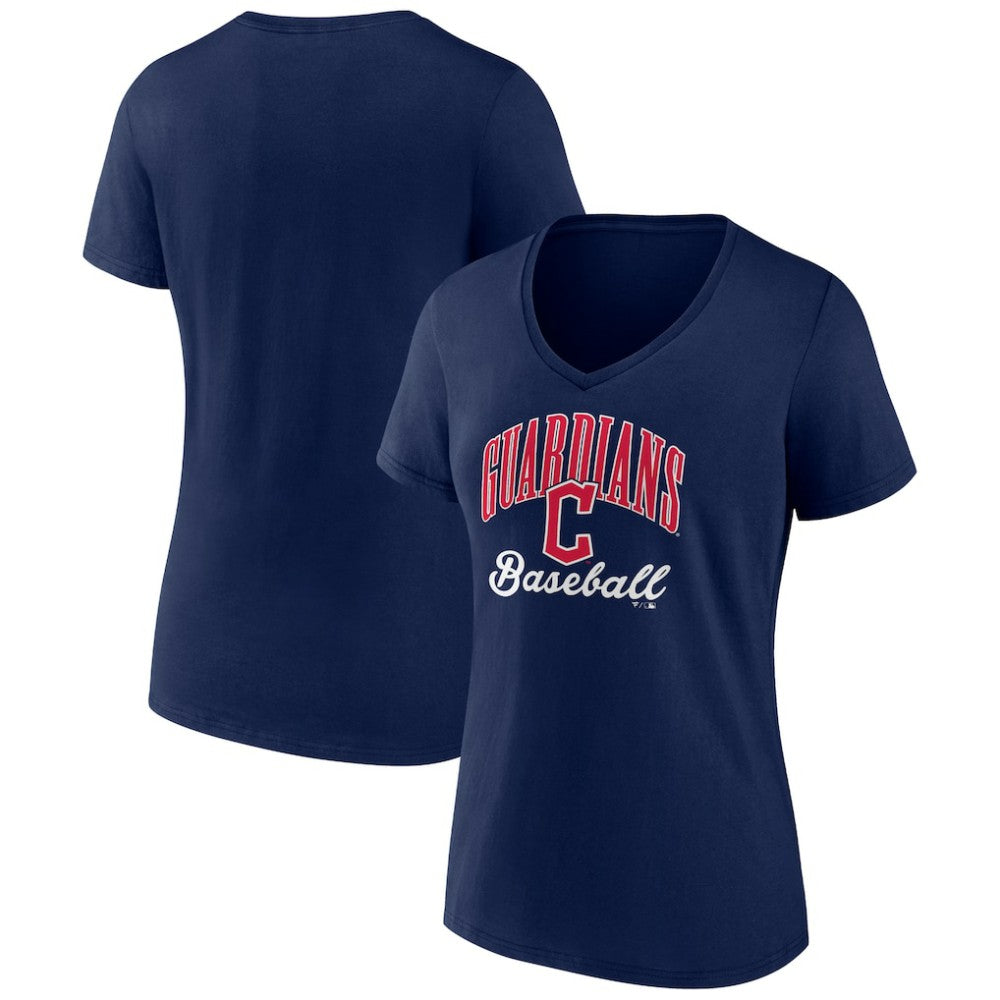 Cleveland Guardians Women's Victory Script Team V-Neck T-Shirt - MLB