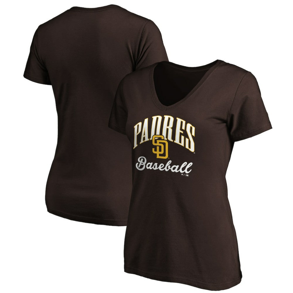 San Diego Padres Women's Victory Script Team V-Neck T-Shirt - MLB