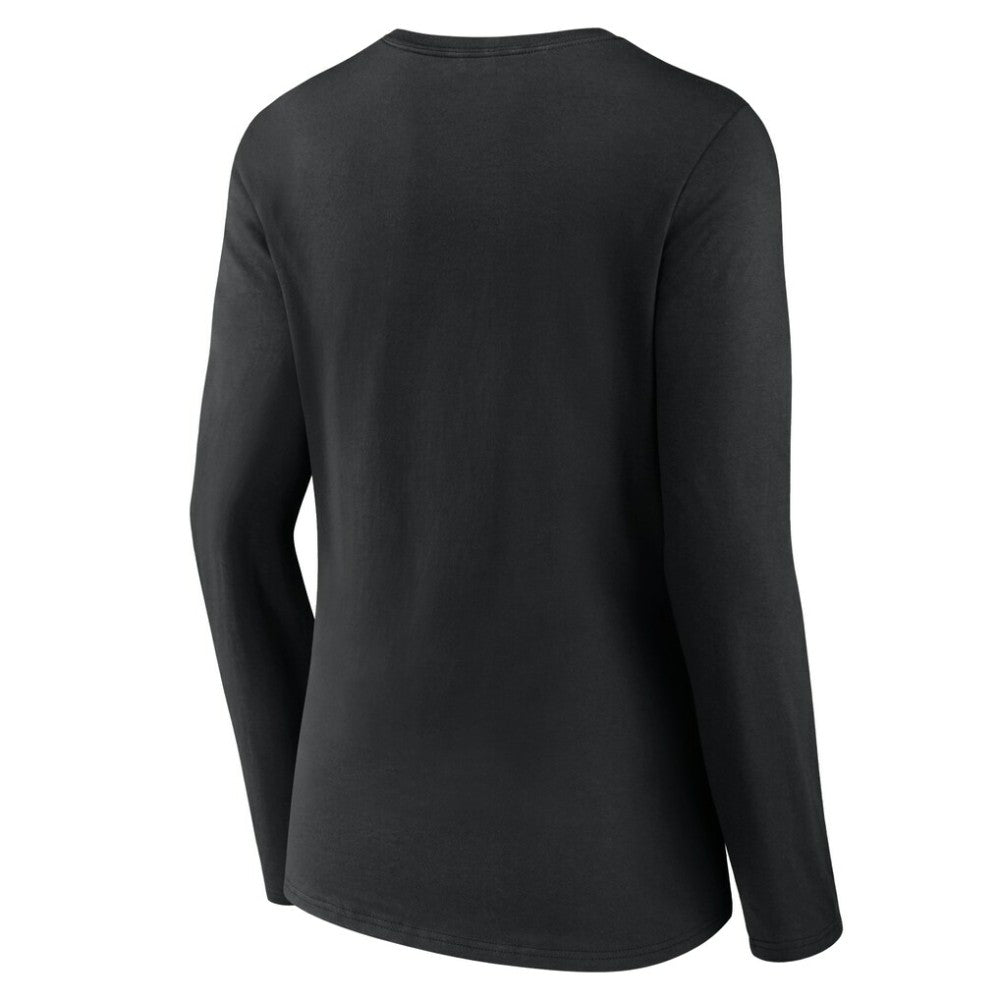 Miami Marlins Women's Victory Script Long Sleeve V-Neck T-Shirt - MLB