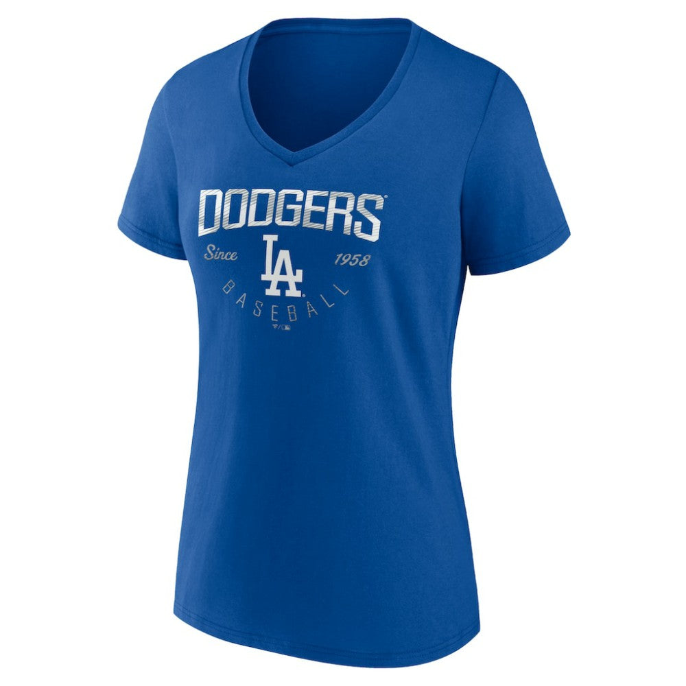 Los Angeles Dodgers Women's Live For It Team V-Neck T-Shirt - MLB