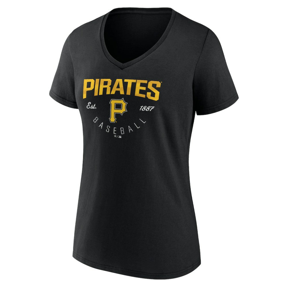 Pittsburgh Pirates Women's Live For It Team V-Neck T-Shirt - MLB
