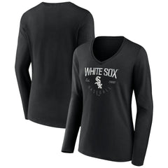 Chicago White Sox Women's Live For It Long Sleeve Long Sleeve V-Neck T-Shirt - MLB