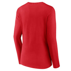 Cincinnati Reds Women's Live For It Long Sleeve Long Sleeve V-Neck T-Shirt - MLB