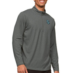Seattle Kraken Antigua Epic Quarter-Zip Pullover Top - Heather Charcoal - NHL