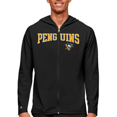 Pittsburgh Penguins Antigua Legacy Full-Zip Hoodie - Black - NHL