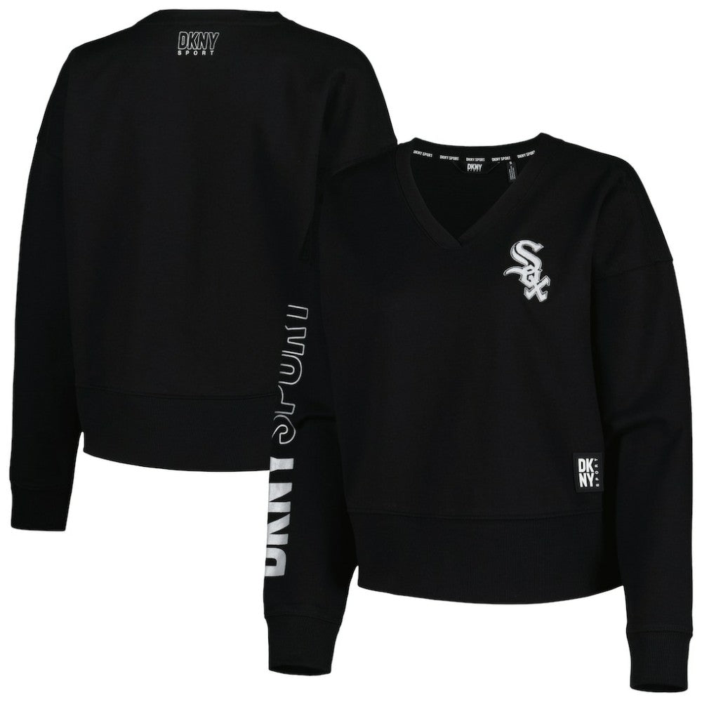 Chicago White Sox DKNY Sport Women's Lily V-Neck Pullover Sweatshirt - MLB