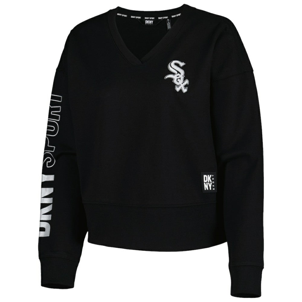 Chicago White Sox DKNY Sport Women's Lily V-Neck Pullover Sweatshirt - MLB