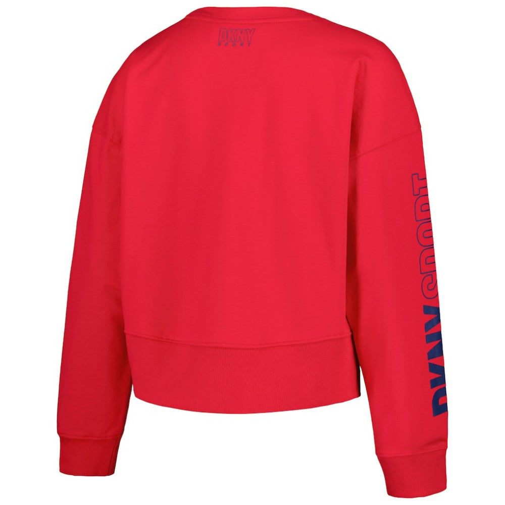St. Louis Cardinals DKNY Sport Women's Lily V-Neck Pullover Sweatshirt - MLB