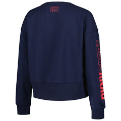 Cleveland Guardians DKNY Sport Women's Lily V-Neck Pullover Sweatshirt - MLB
