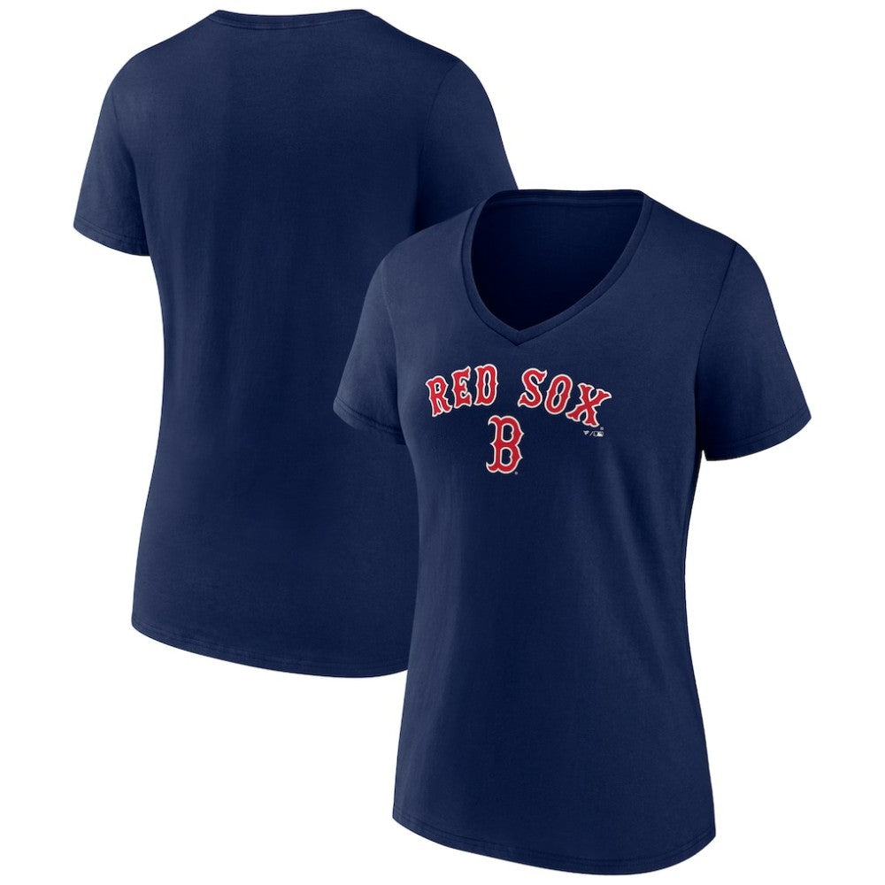 Boston Red Sox Women's Lockup V-Neck T-Shirt - MLB