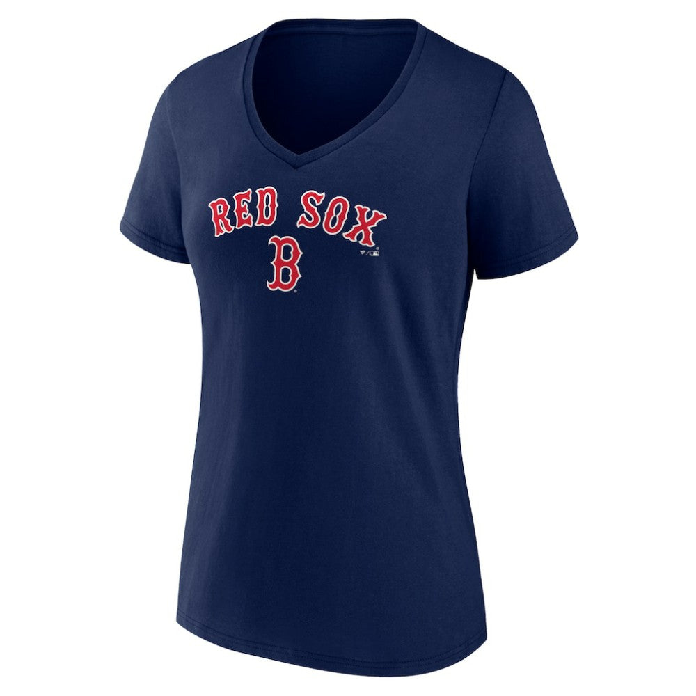 Boston Red Sox Women's Lockup V-Neck T-Shirt - MLB
