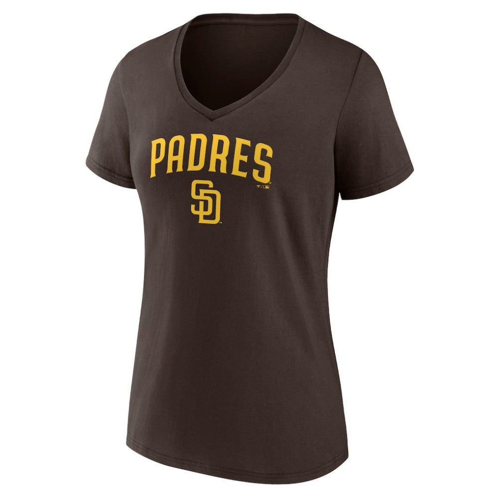 San Diego Padres Women's Lockup V-Neck T-Shirt - MLB