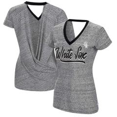 Chicago White Sox Touch Women's Halftime Back Wrap Top V-Neck T-Shirt - MLB