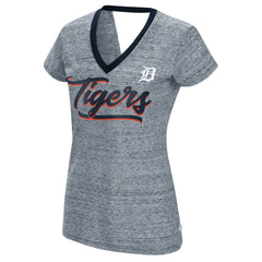 Detroit Tigers Touch Women's Halftime Back Wrap Top V-Neck T-Shirt - MLB