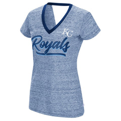 Kansas City Royals Touch Women's Halftime Back Wrap Top V-Neck T-Shirt - MLB