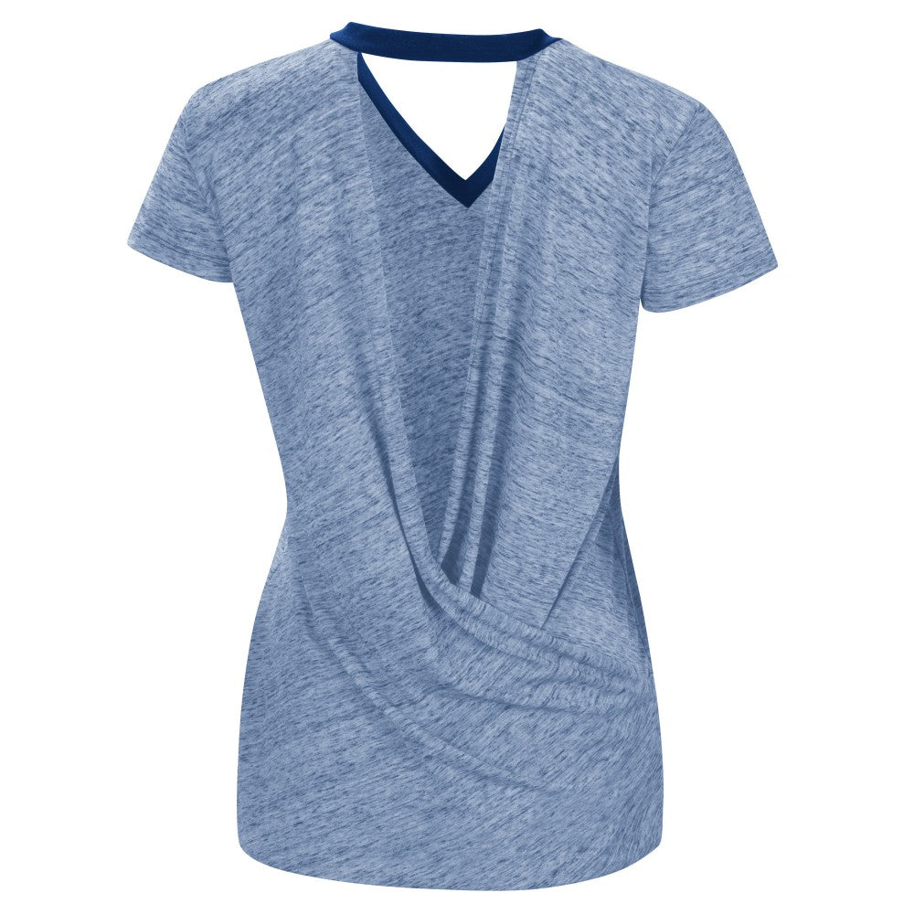 Kansas City Royals Touch Women's Halftime Back Wrap Top V-Neck T-Shirt - MLB