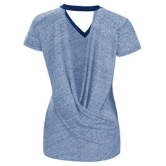 Kansas City Royals Touch Women's Halftime Back Wrap Top V-Neck T-Shirt - MLB