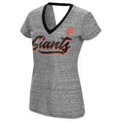 San Francisco Giants Touch Women's Halftime Back Wrap Top V-Neck T-Shirt - MLB