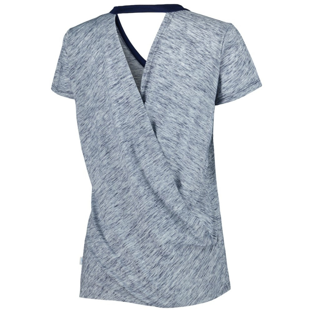 Boston Red Sox Touch Women's Halftime Back Wrap Top V-Neck T-Shirt - MLB