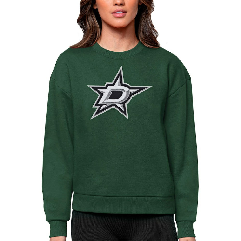 Dallas Stars Antigua Women's Team Logo Victory Crewneck Pullover Sweatshirt - Green - NHL