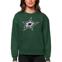 Dallas Stars Antigua Women's Team Logo Victory Crewneck Pullover Sweatshirt - Green - NHL
