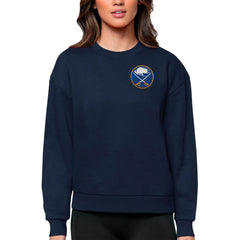 Buffalo Sabres Antigua Women's Victory Crewneck Pullover Sweatshirt - Navy - NHL