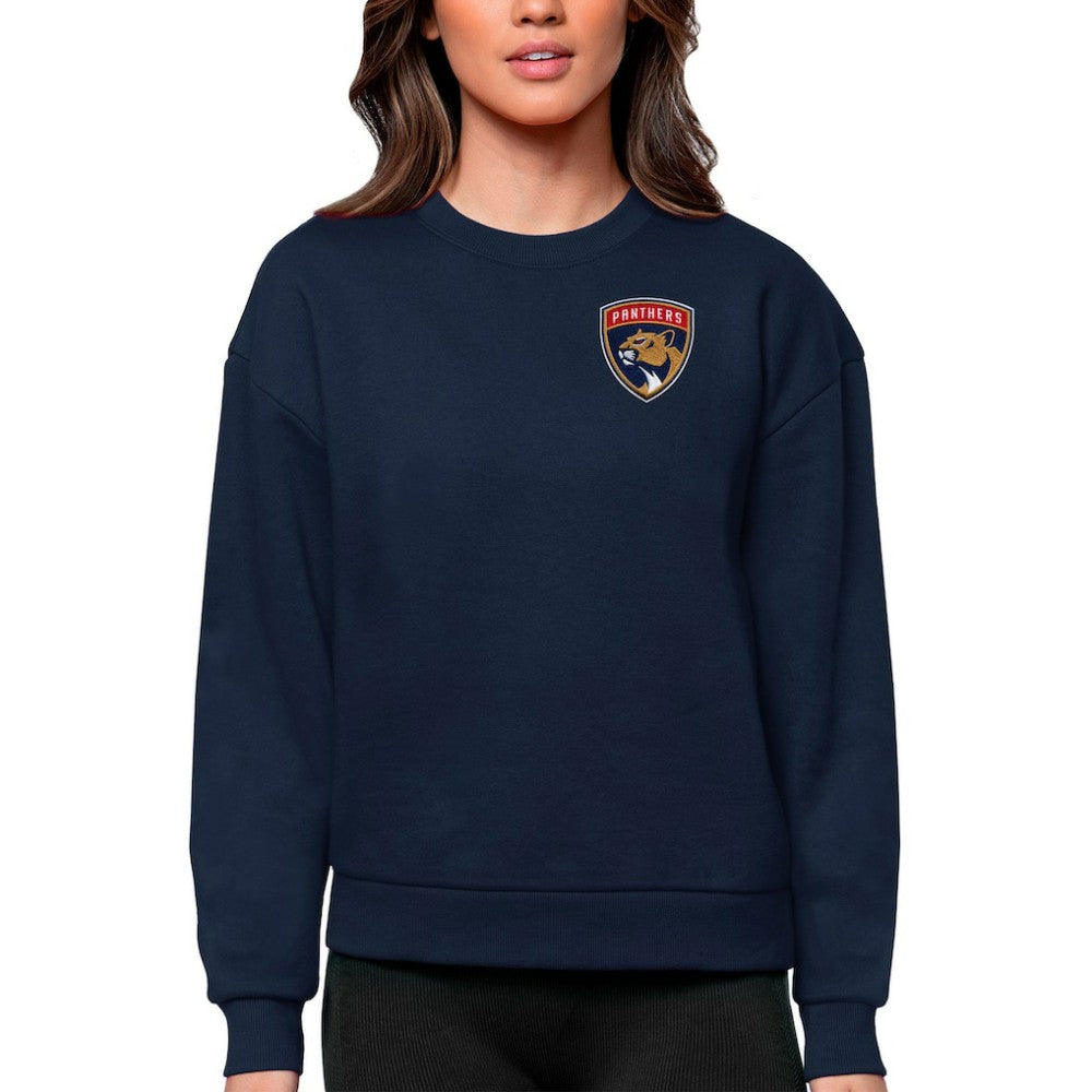 Florida Panthers Antigua Women's Victory Crewneck Pullover Sweatshirt - Navy - NHL