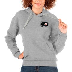 Philadelphia Flyers Antigua Women's Victory Pullover Hoodie - Heather Gray - NHL
