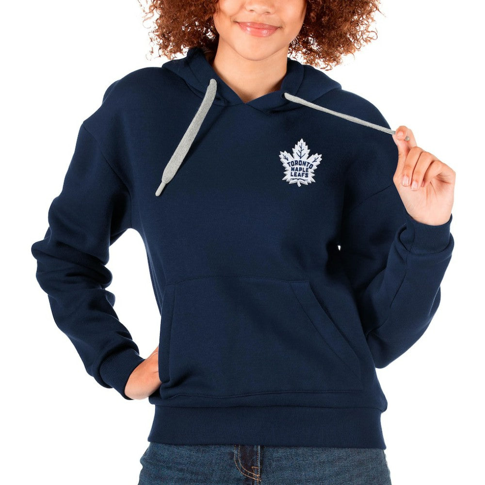 Toronto Maple Leafs Antigua Women's Victory Pullover Hoodie - Navy - NHL