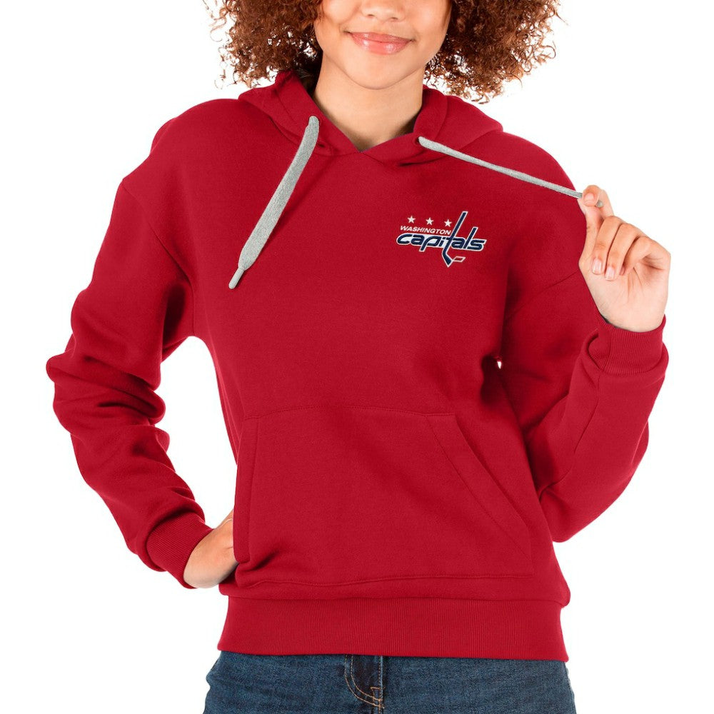 Washington Capitals Antigua Women's Victory Pullover Hoodie - Red - NHL