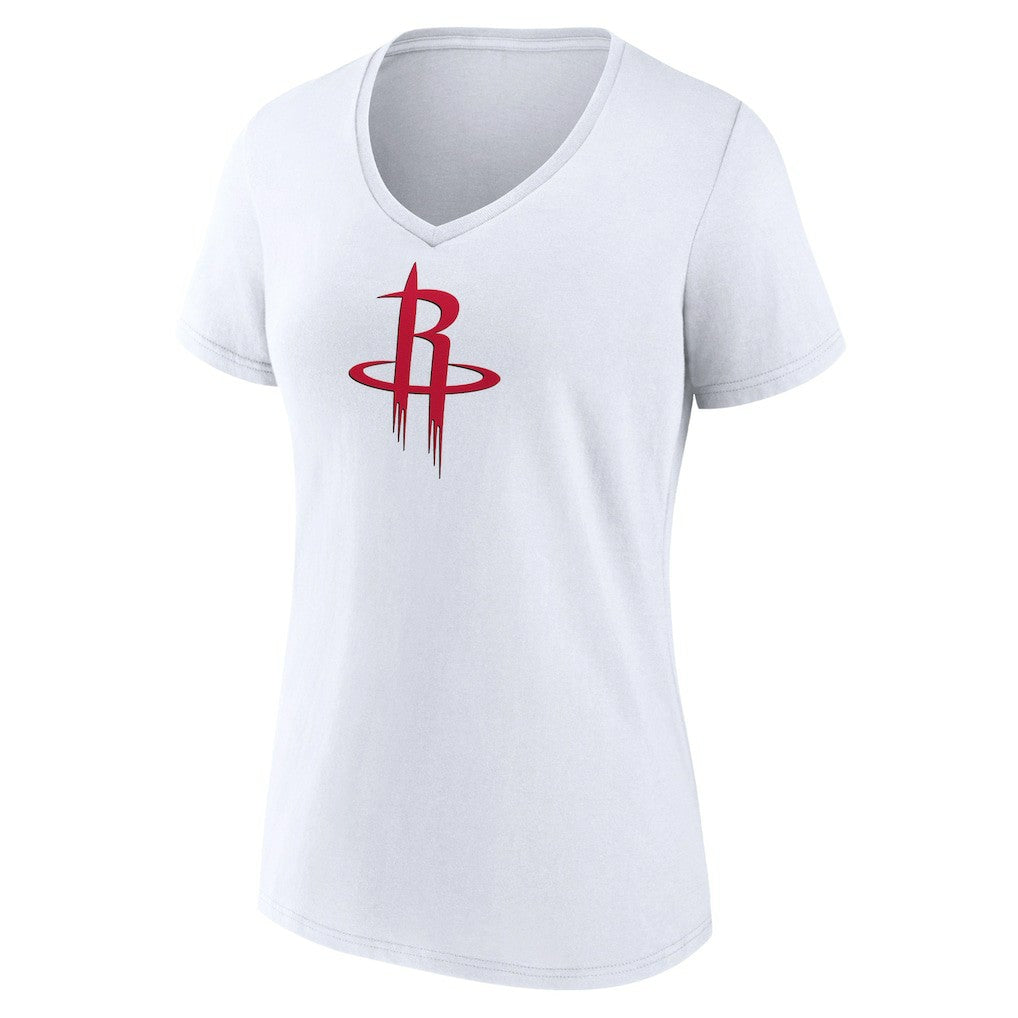 Houston Rockets Women's Logo V-Neck T-Shirt White - NBA