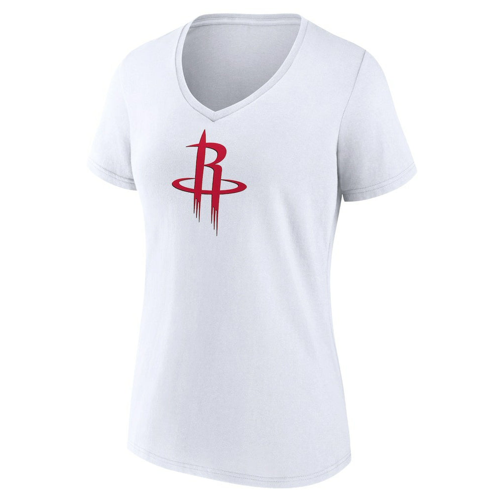 Houston Rockets Women's Logo V-Neck T-Shirt White - NBA