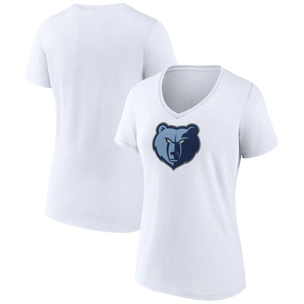 Memphis Grizzlies Women's Logo V-Neck T-Shirt White - NBA
