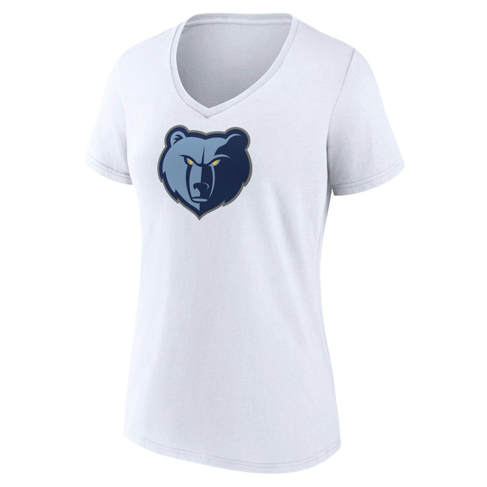 Memphis Grizzlies Women's Logo V-Neck T-Shirt White - NBA