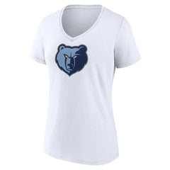 Memphis Grizzlies Women's Logo V-Neck T-Shirt White - NBA