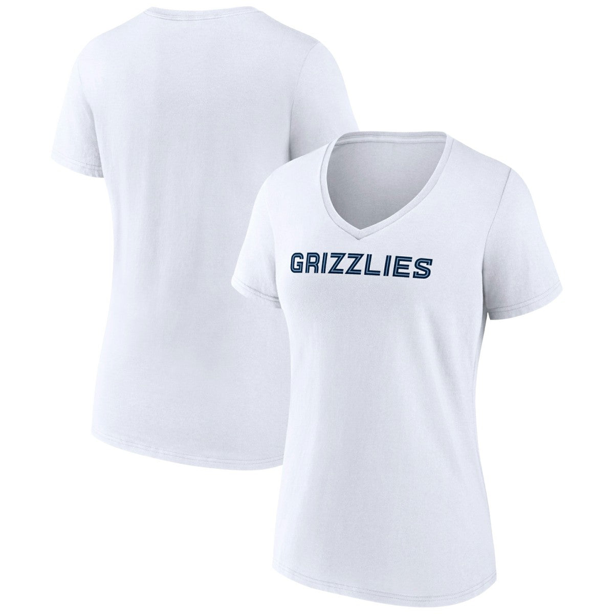 Memphis Grizzlies Women's Wordmark V-Neck T-Shirt White - NBA