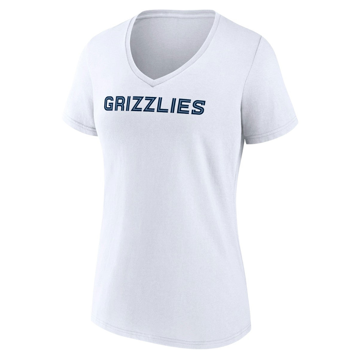 Memphis Grizzlies Women's Wordmark V-Neck T-Shirt White - NBA