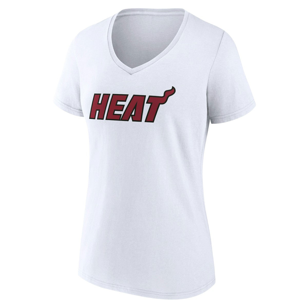 Miami Heat Women's Wordmark V-Neck T-Shirt White - NBA