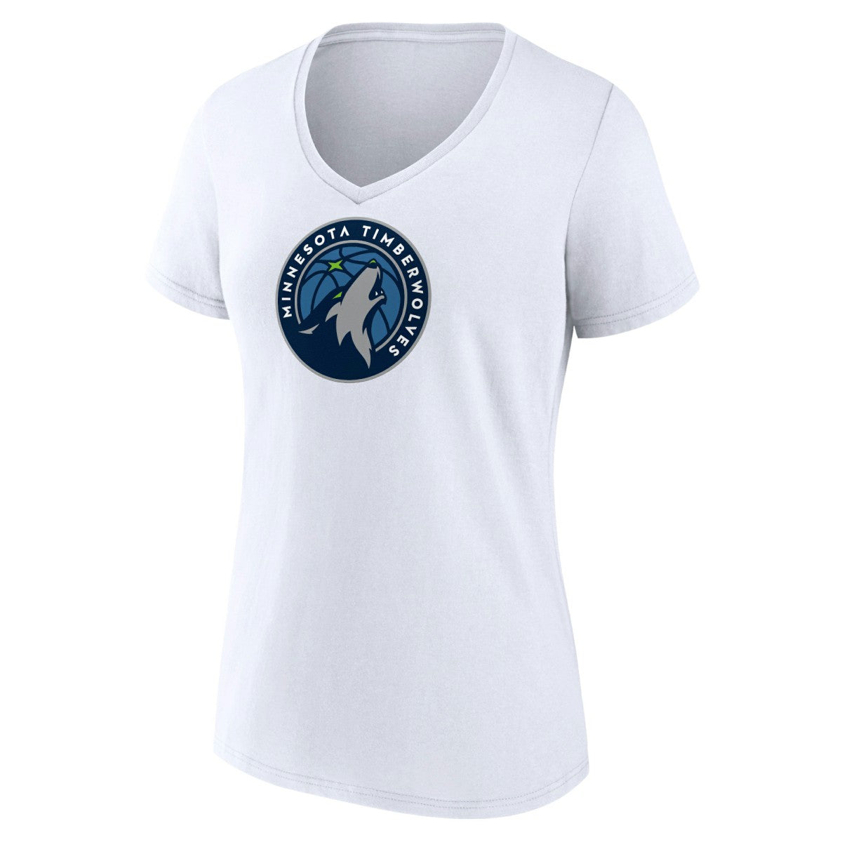 Minnesota Timberwolves Women's Logo V-Neck T-Shirt White - NBA
