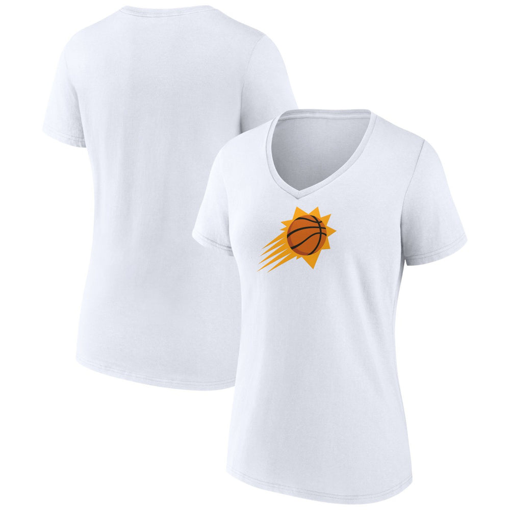 Phoenix Suns Women's Primary Logo V-Neck T-Shirt White - NBA