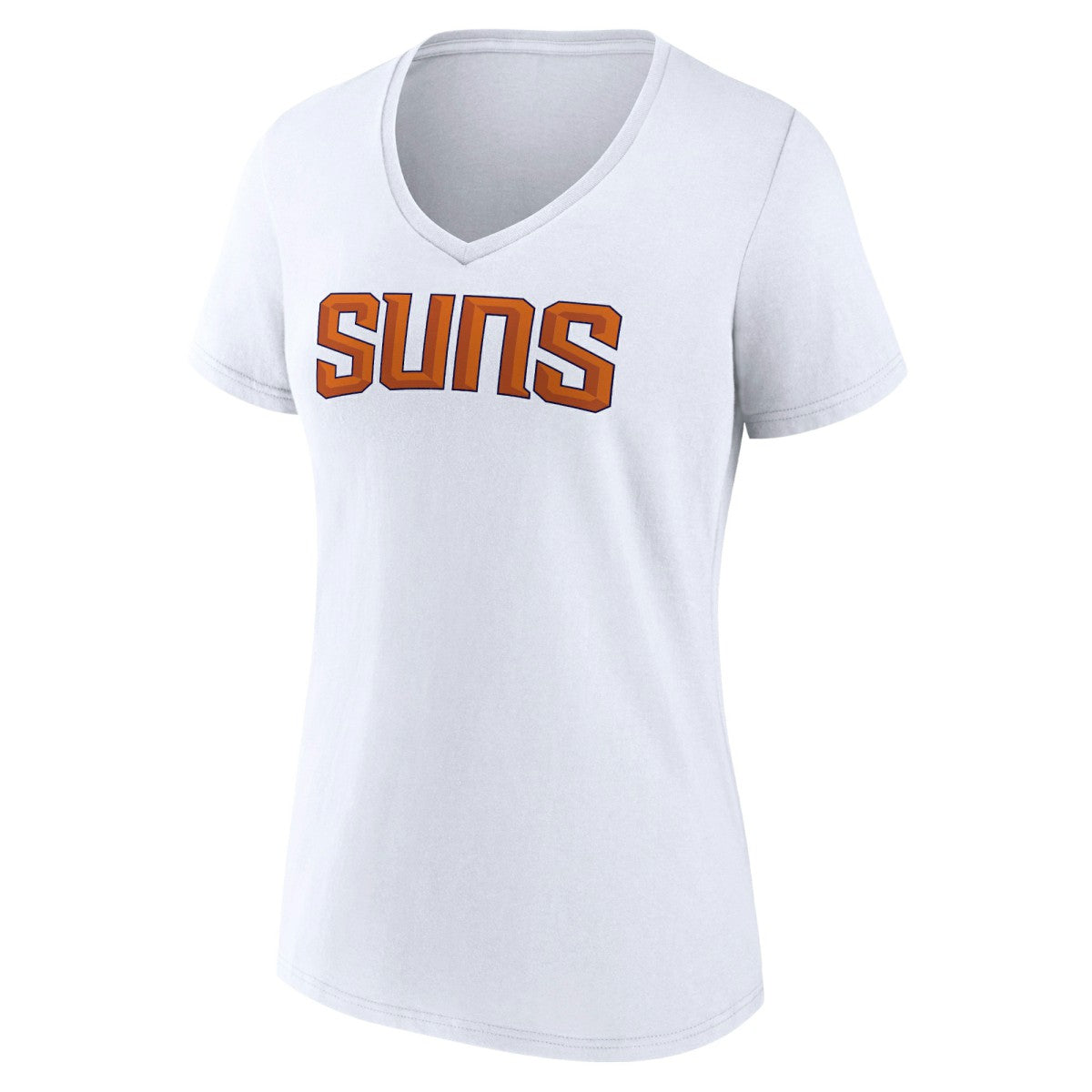 Phoenix Suns Women's Wordmark V-Neck T-Shirt White - NBA