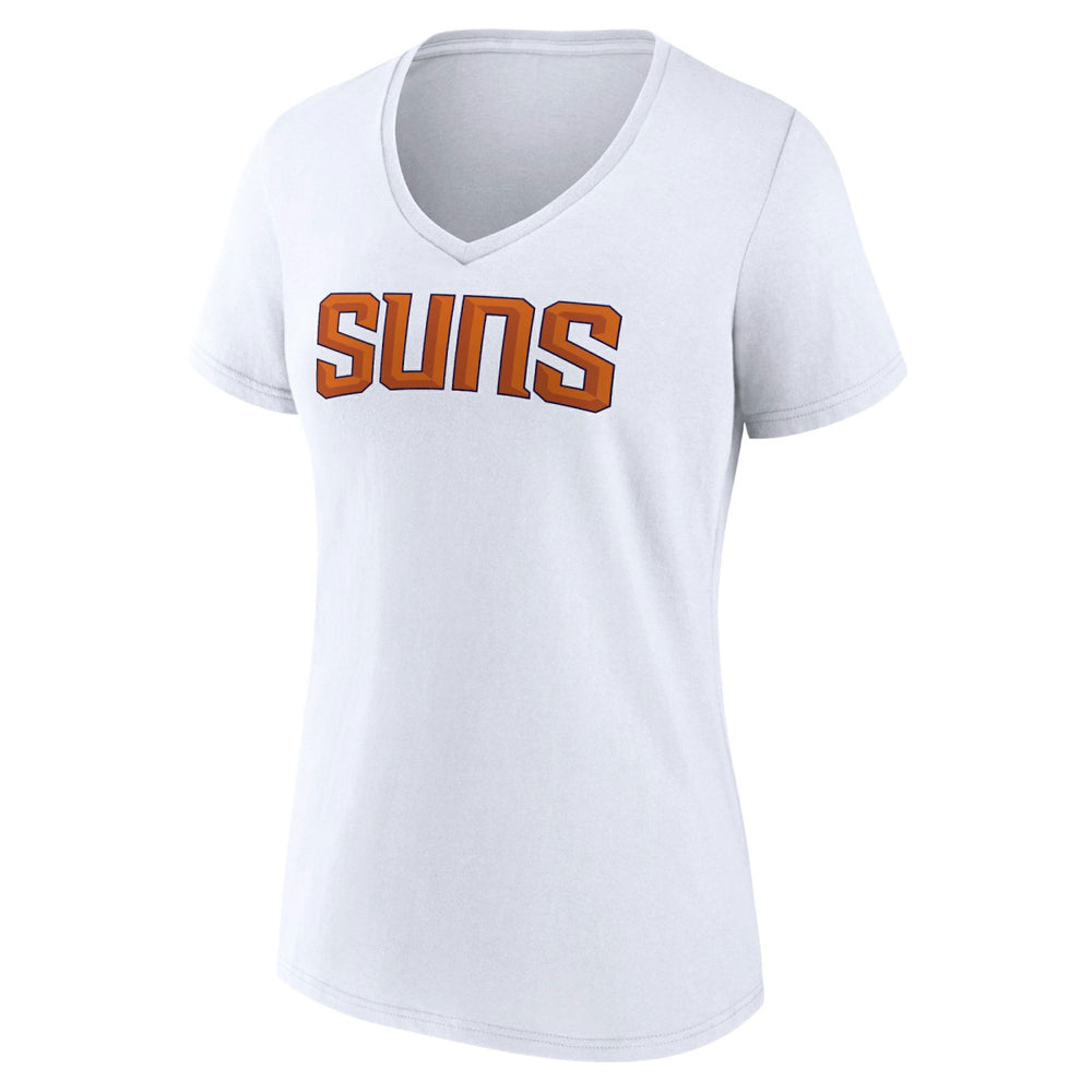 Phoenix Suns Women's Wordmark V-Neck T-Shirt White - NBA