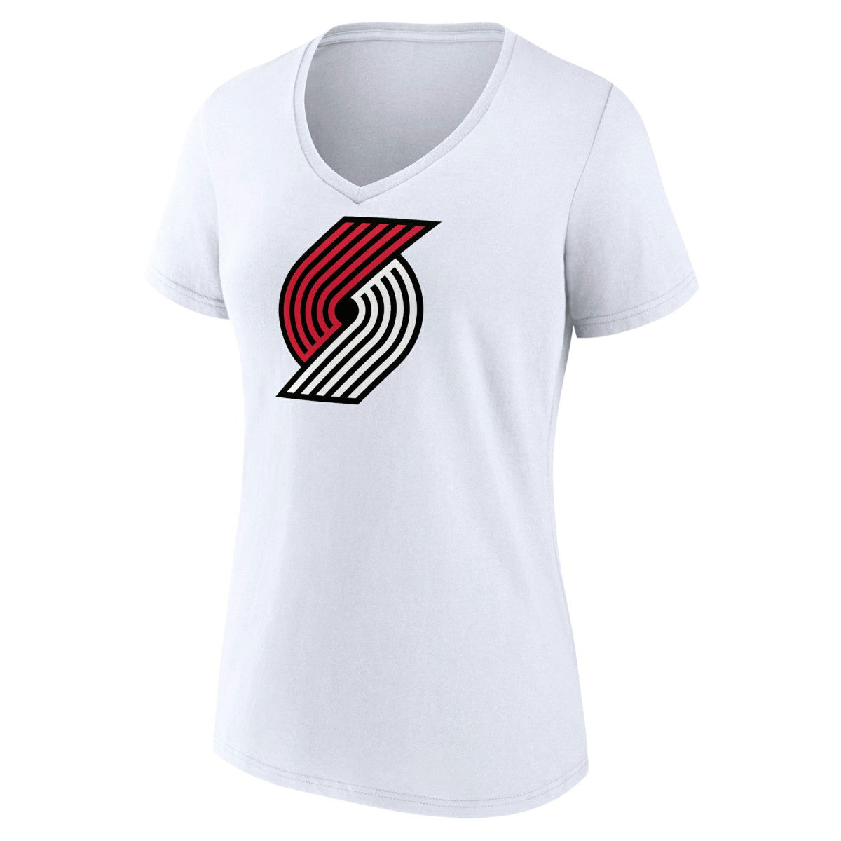Portland Trail Blazers Women's Logo V-Neck T-Shirt White - NBA