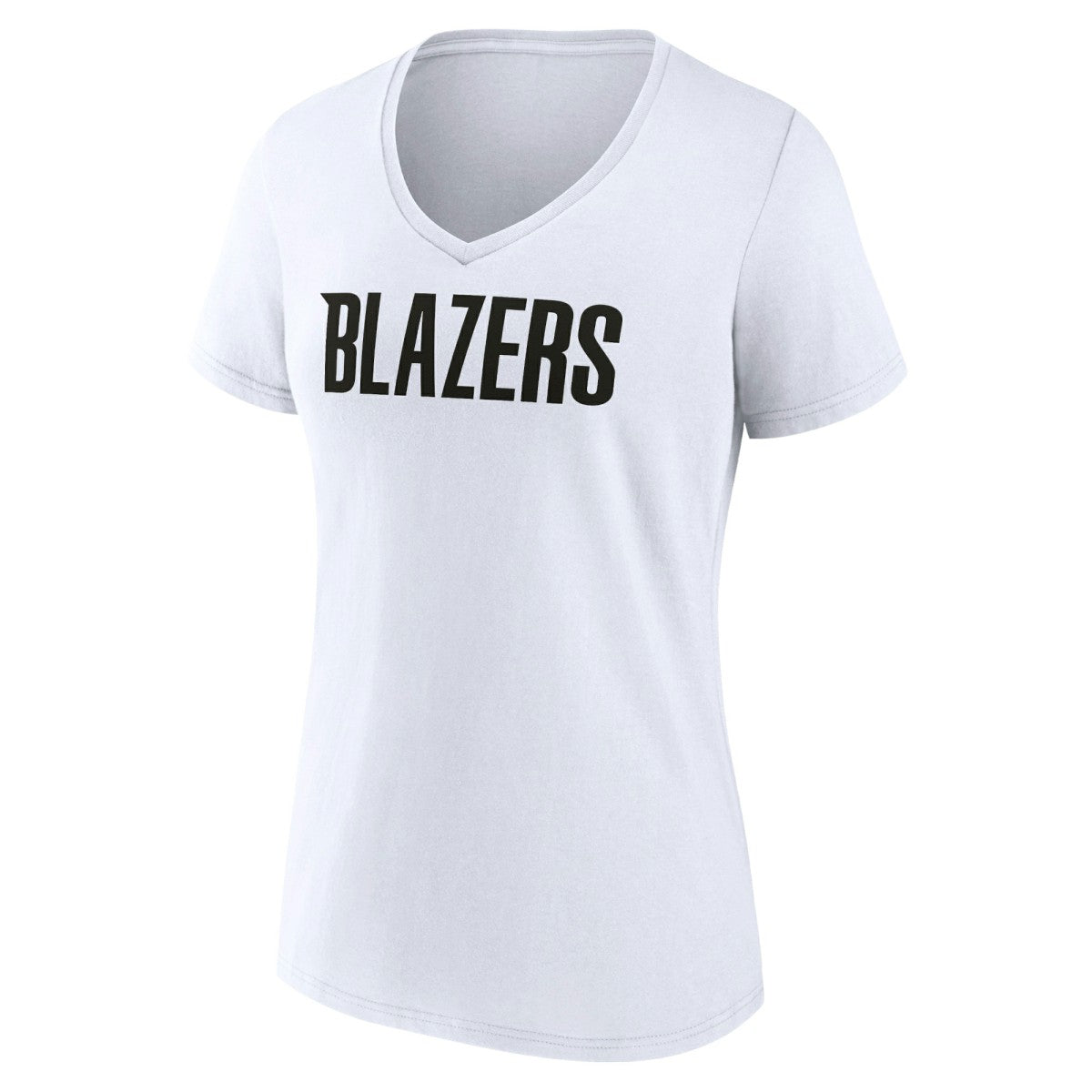 Portland Trail Blazers Women's Wordmark V-Neck T-Shirt White - NBA