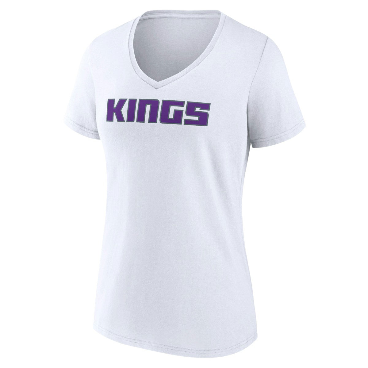 Sacramento Kings Women's Wordmark V-Neck T-Shirt White - NBA