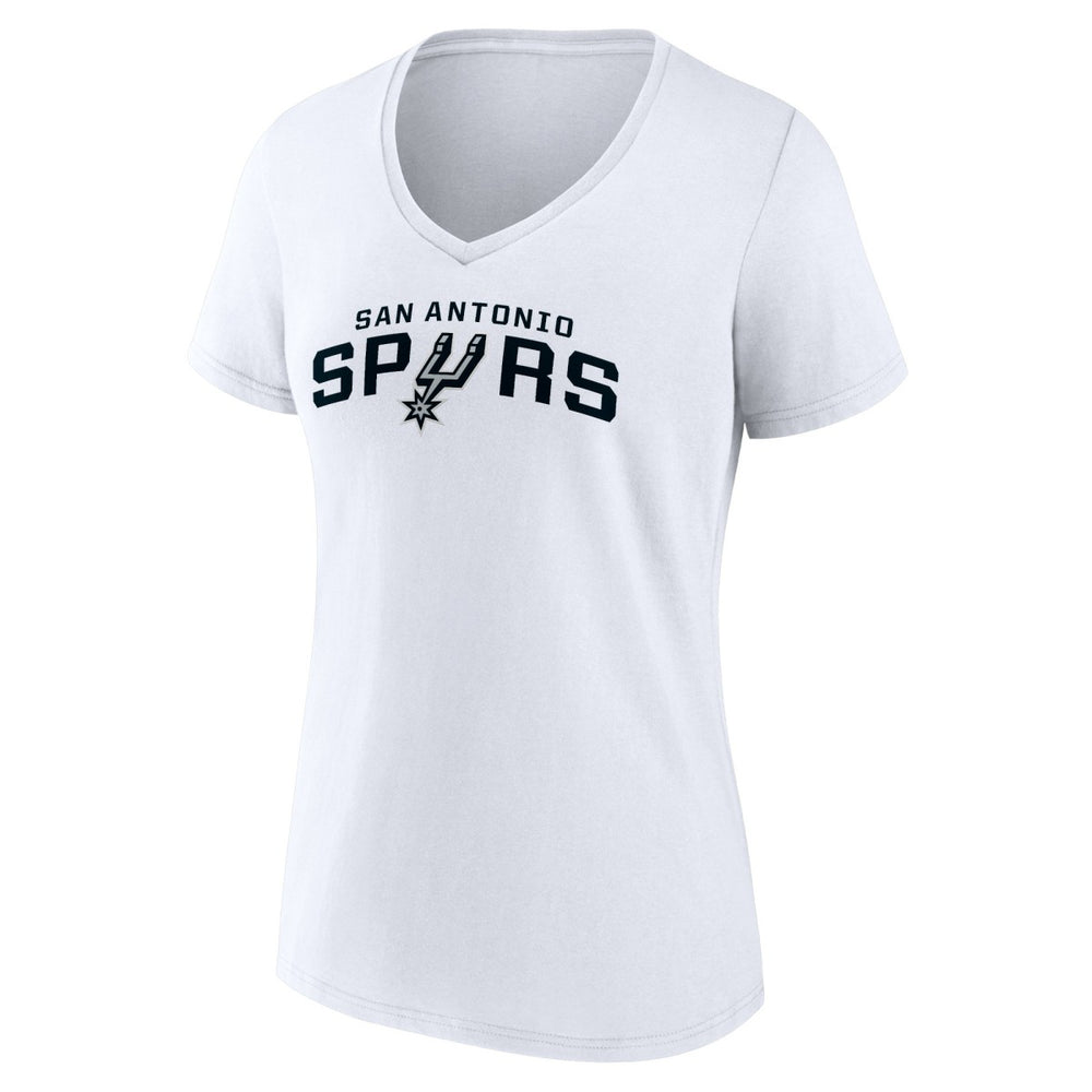 San Antonio Spurs Women's Wordmark V-Neck T-Shirt White - NBA