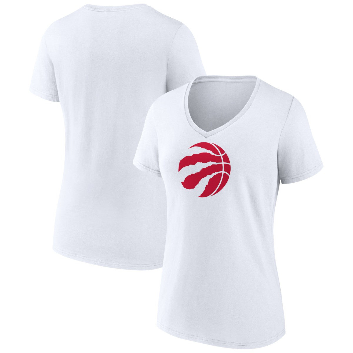 Toronto Raptors Women's Primary Logo V-Neck T-Shirt White - NBA