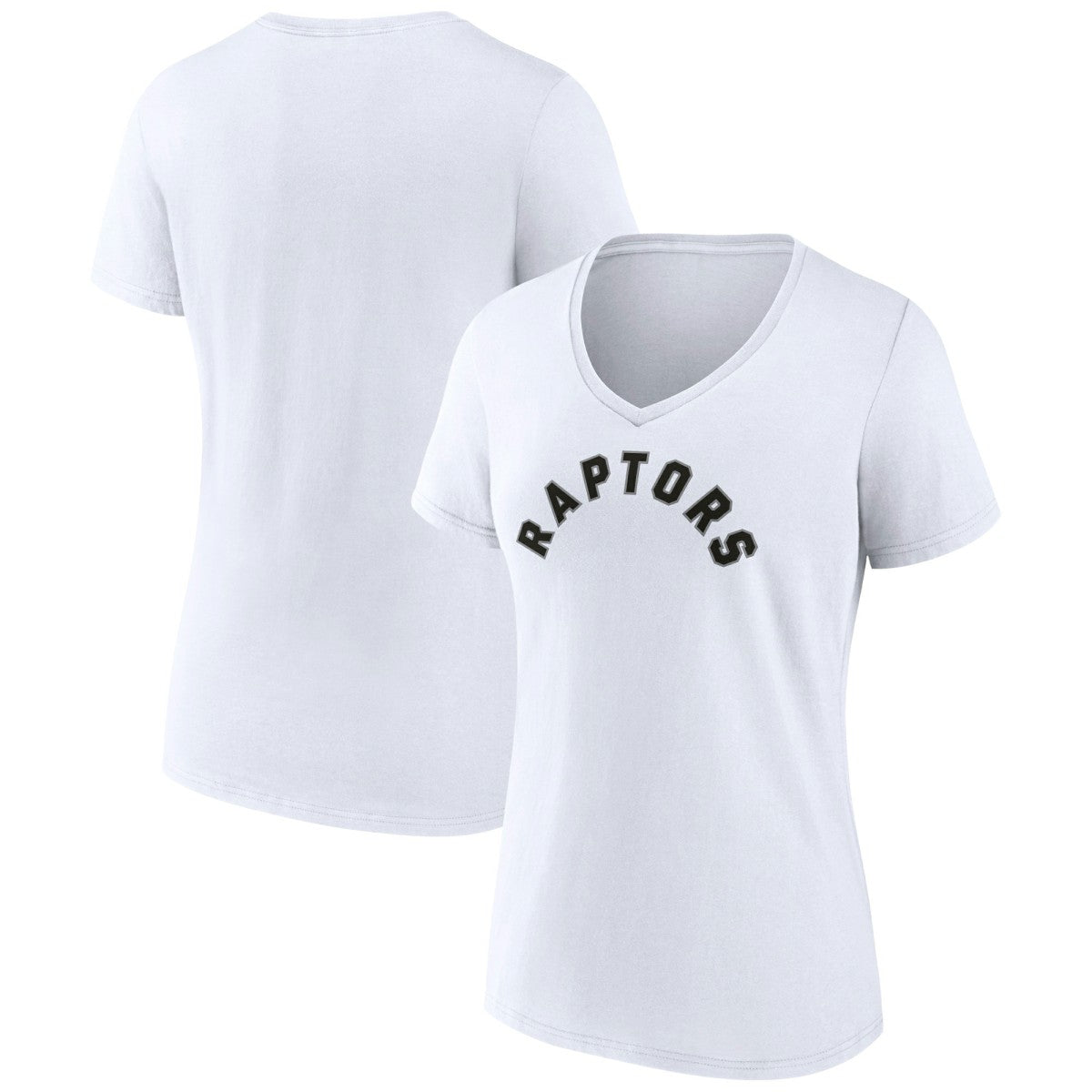 Toronto Raptors Women's Wordmark V-Neck T-Shirt White - NBA