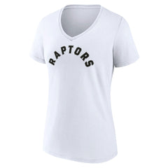 Toronto Raptors Women's Wordmark V-Neck T-Shirt White - NBA