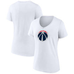 Washington Wizards Women's Primary Logo V-Neck T-Shirt White - NBA